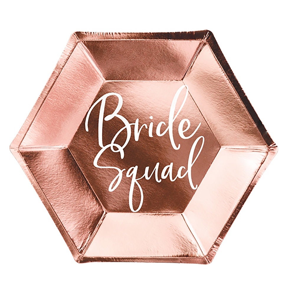 Bride Squad Plates x 6