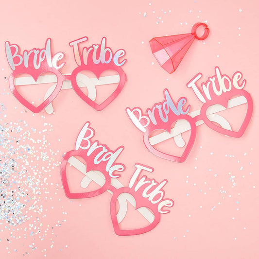 Pink Bride Tribe Hen Party Glasses Photo Props