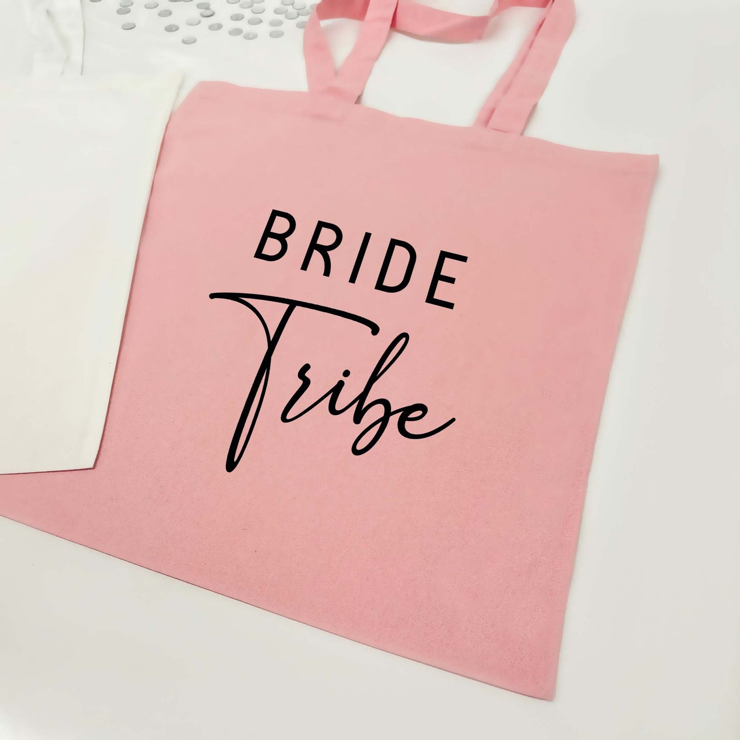 Pink Bride Tribe Tote Bags