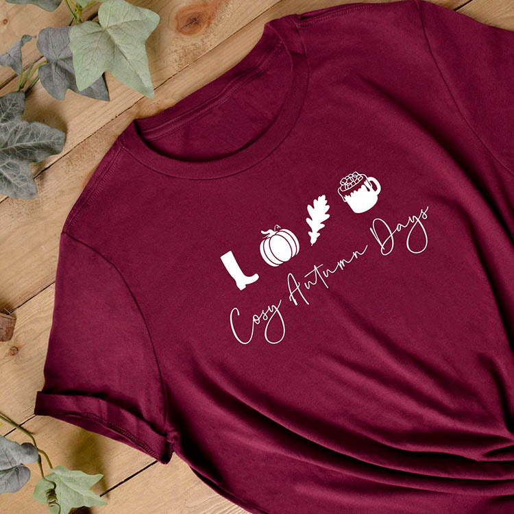 Cosy Autumn Days T-Shirt - Ladies Cotton