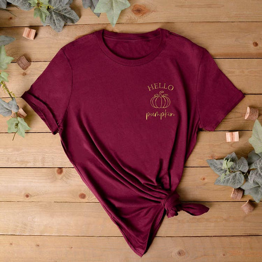 Hello Pumpkin T-Shirt - Ladies Cotton