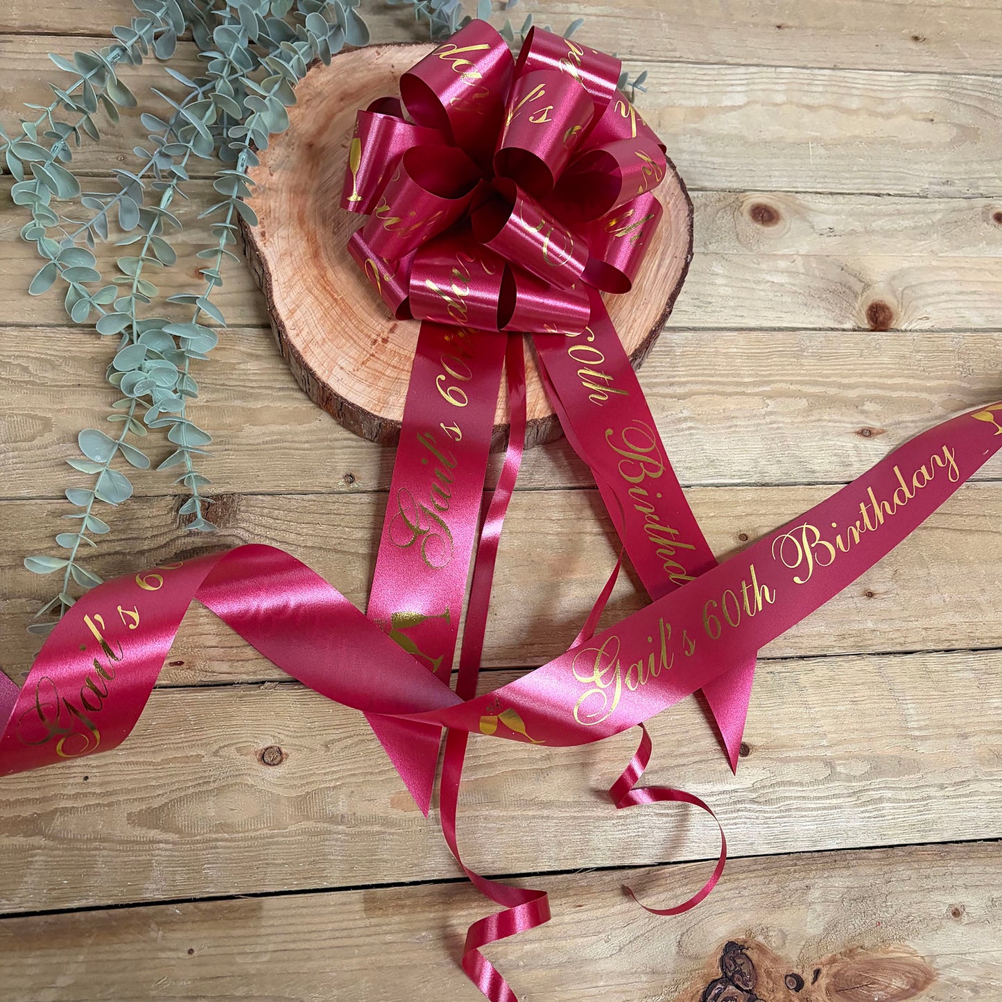 Burgundy Personalised Wedding Car Kit