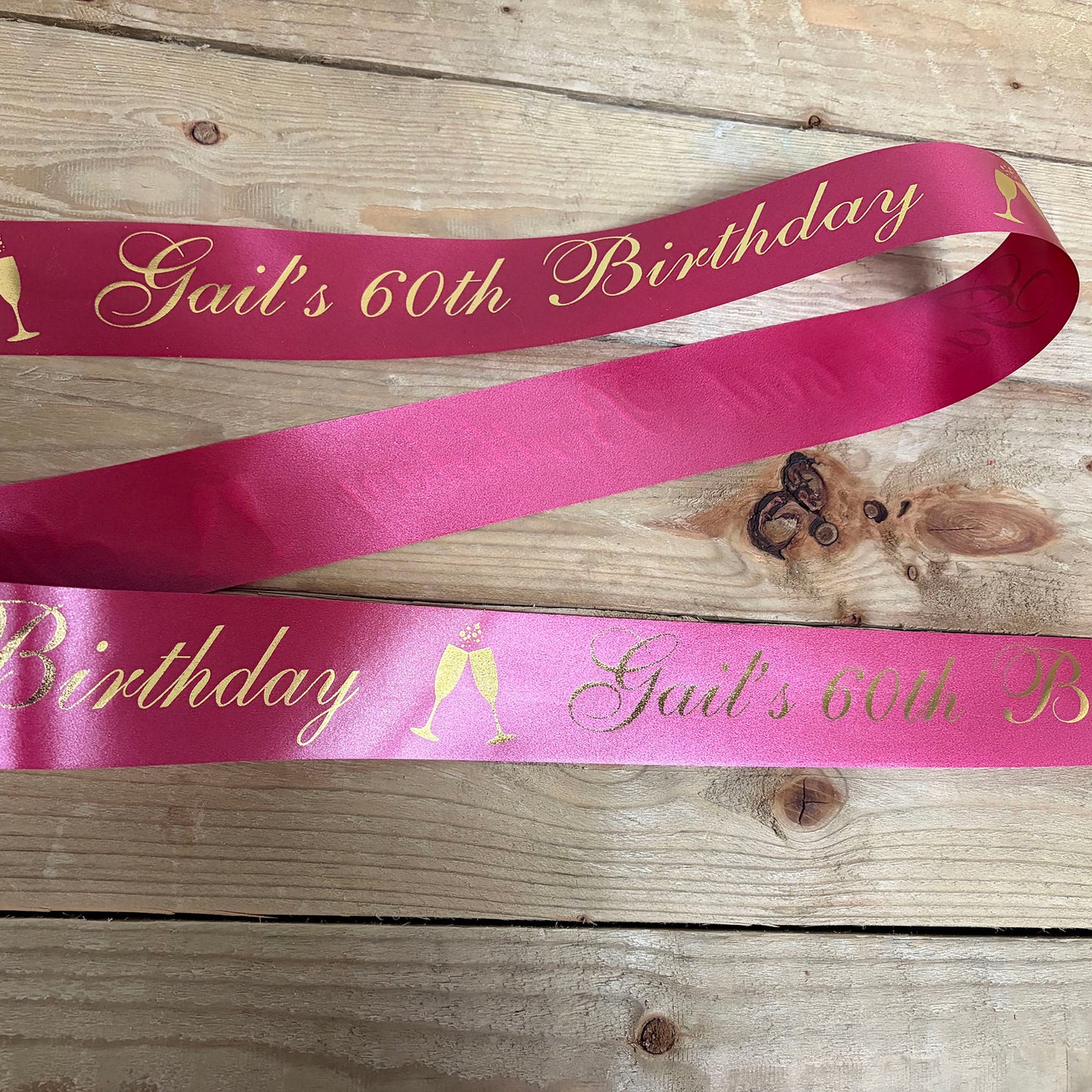 Burgundy Personalised Wedding Car Ribbon 6m