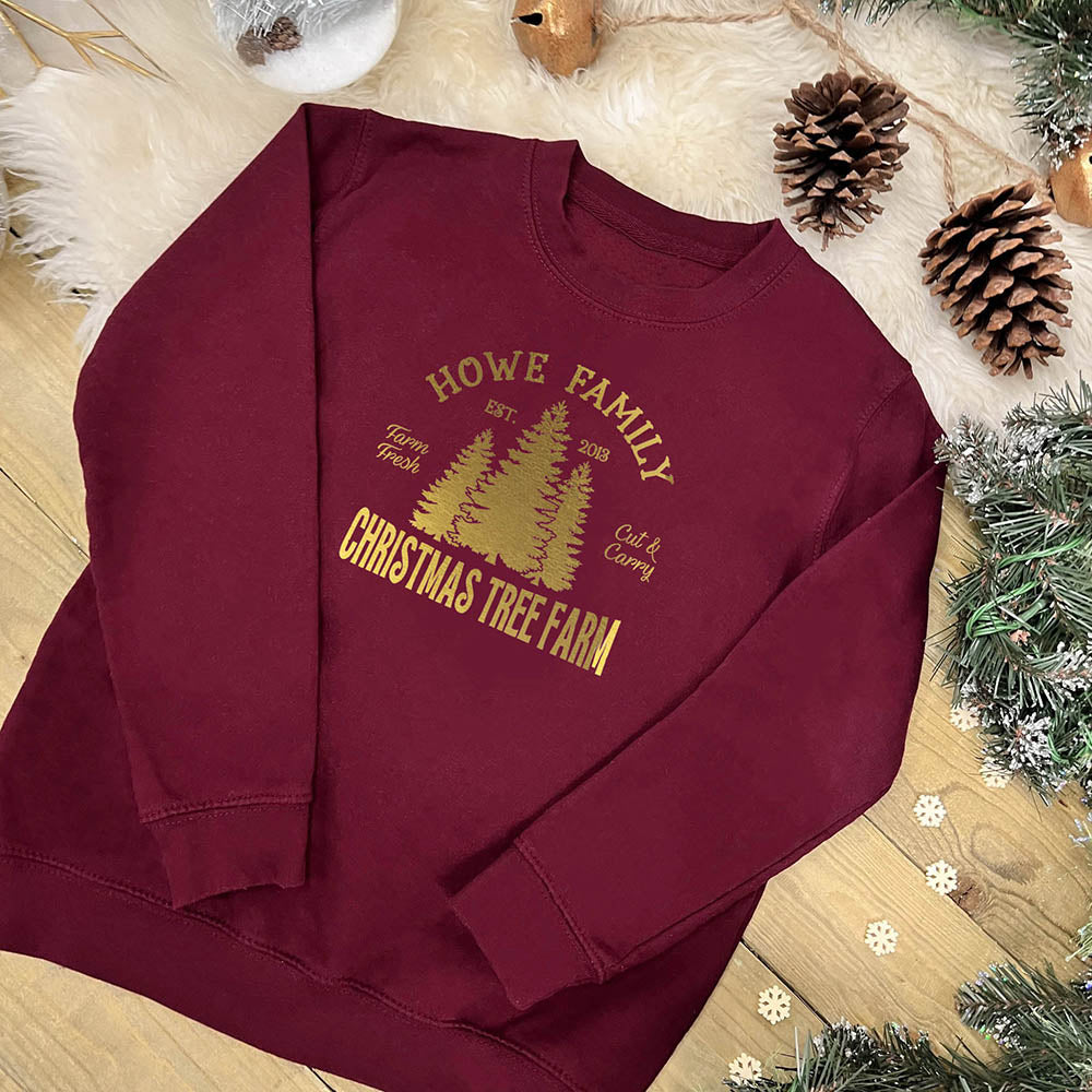 Personalised Family Christmas Jumper - Christmas Tree Farm