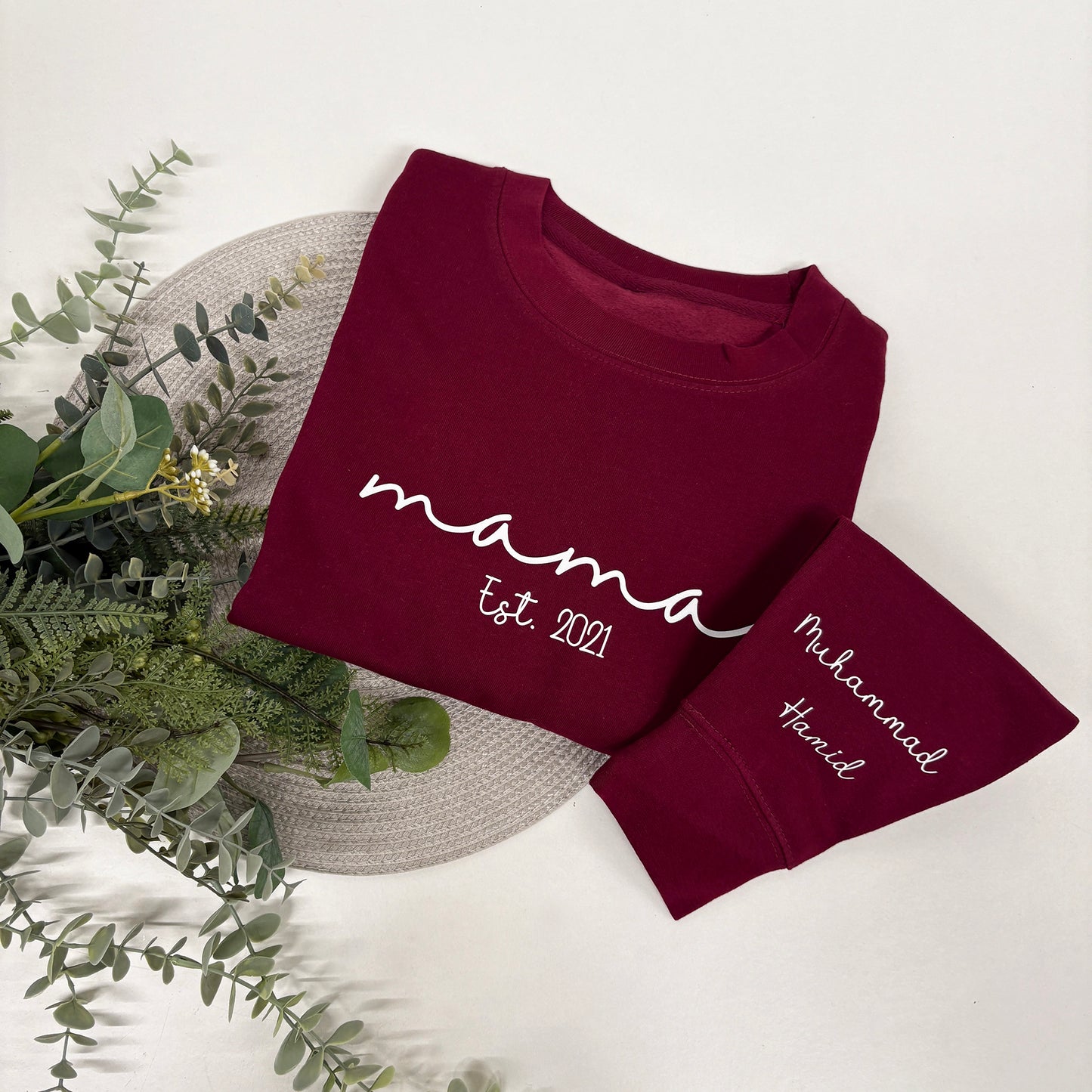 Personalised Mum Sweatshirt - Mama EST Script