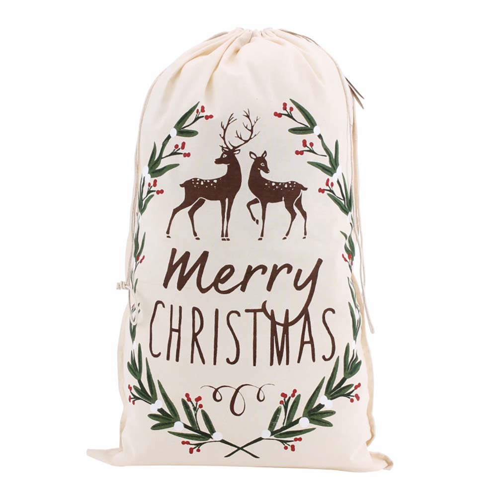 ‘Merry Christmas’ Canvas Gift Sack