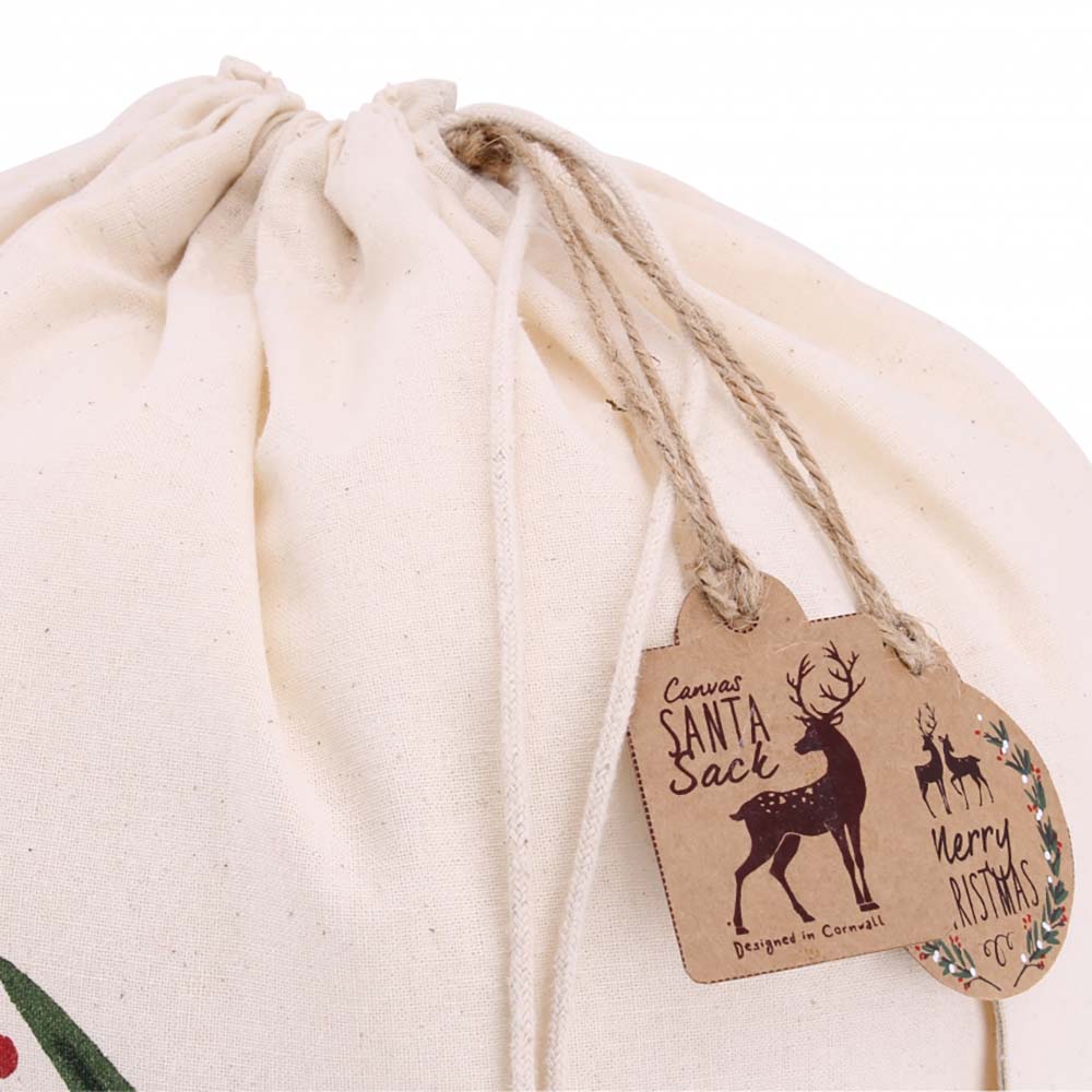 ‘Merry Christmas’ Canvas Gift Sack