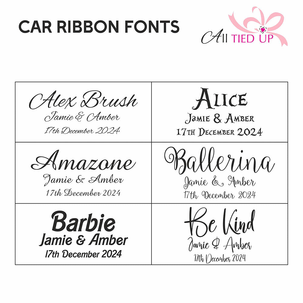 Personalised Wedding Car Kit