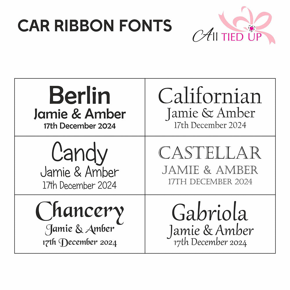 Personalised Wedding Car Kit