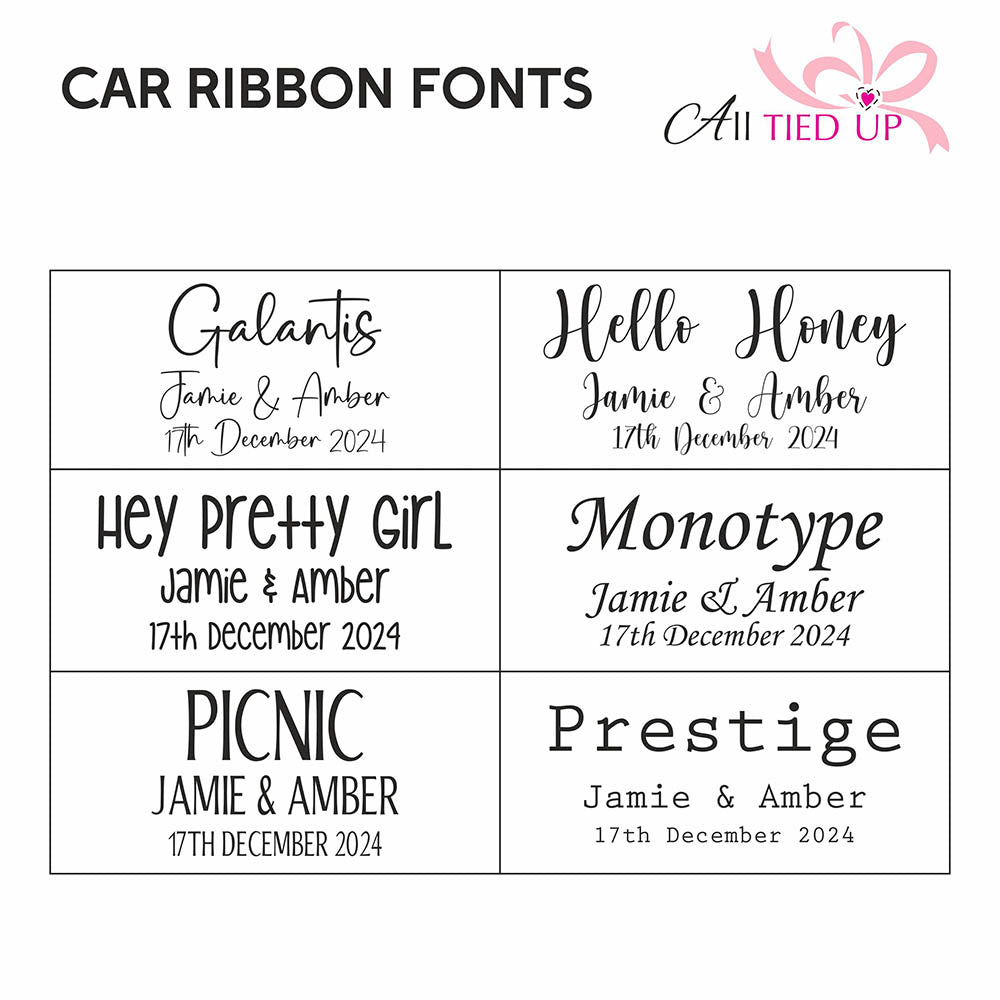 Personalised Wedding Car Kit