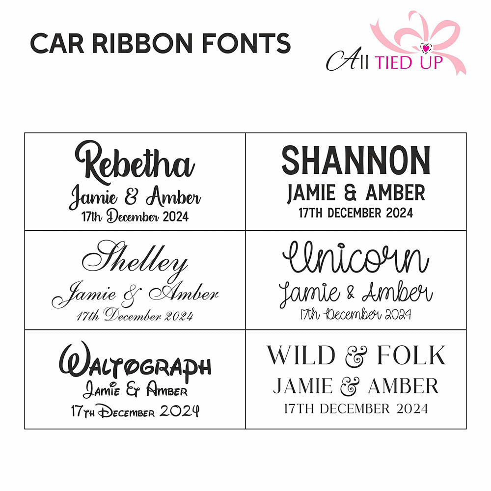 Personalised Wedding Car Kit