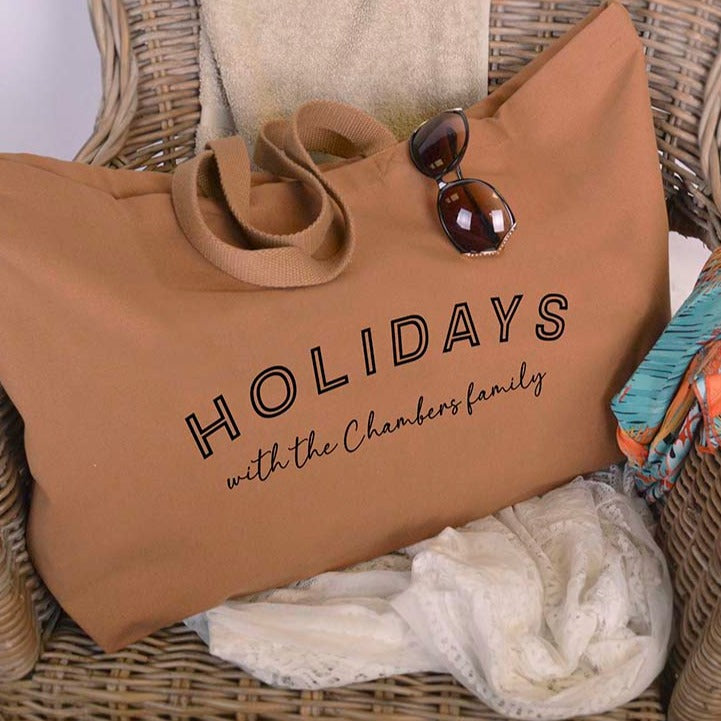 Oversized Tote Bag - Holidays With Family