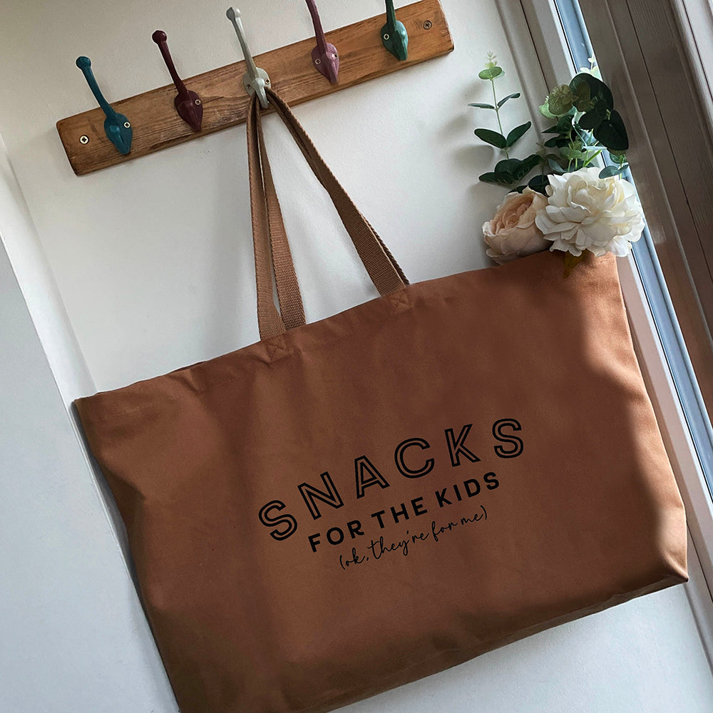 Oversized Tote Bag - Snacks For The Kids