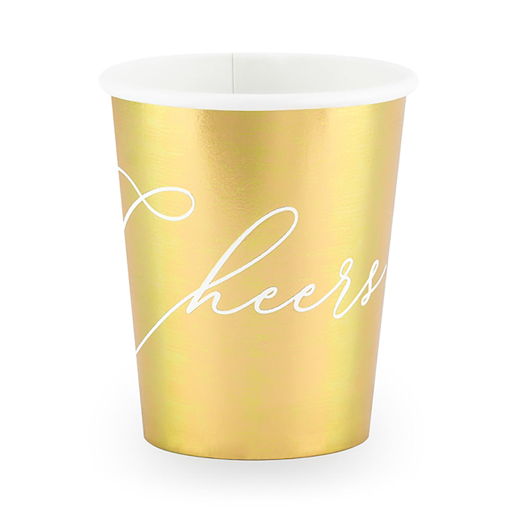 Gold Cheers Cups x 6