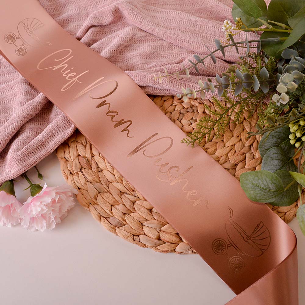 Personalised Rose Gold Baby Shower Sash