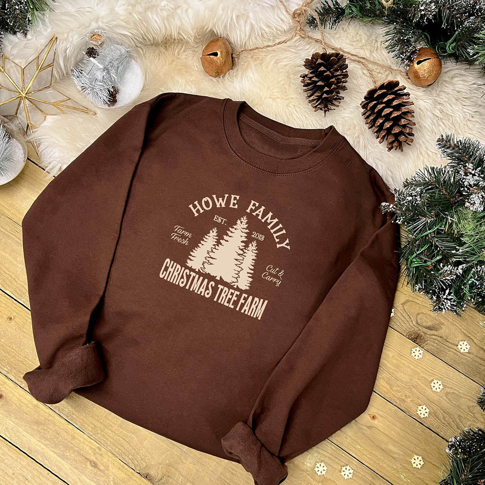 Personalised Family Christmas Jumper - Christmas Tree Farm