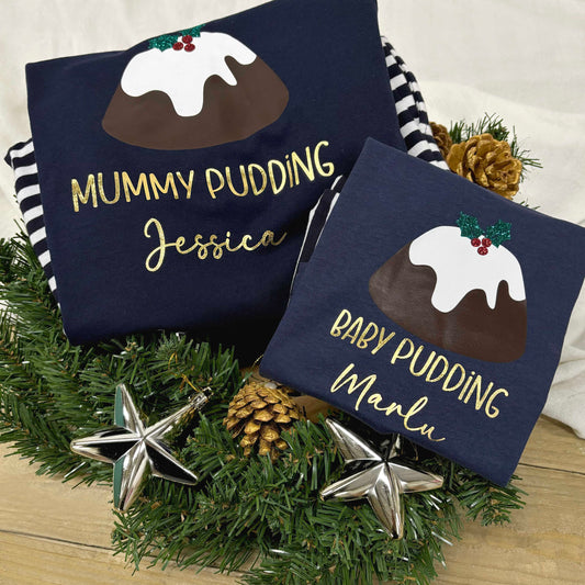 Personalised Family Christmas Pyjamas - Christmas Pudding