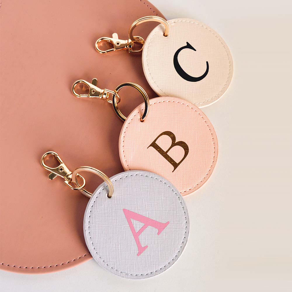 Personalised Circle Keyring - Initial