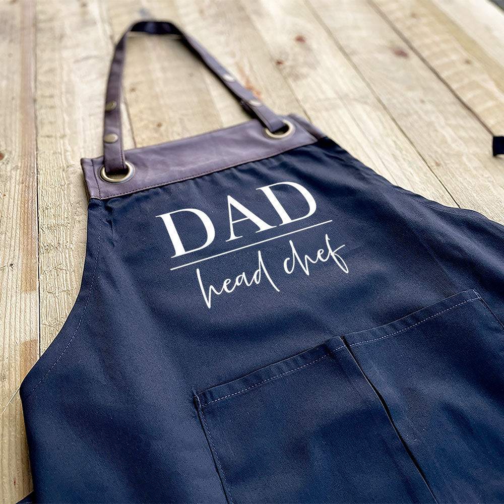 Personalised Faux Leather Apron - Head Chef