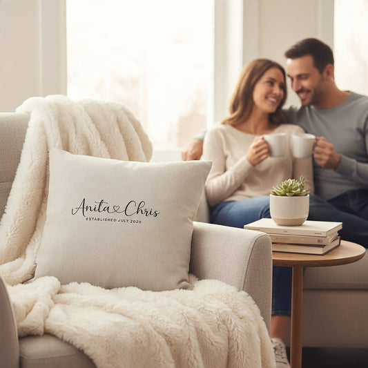 Personalised Cushion - Couples Heart
