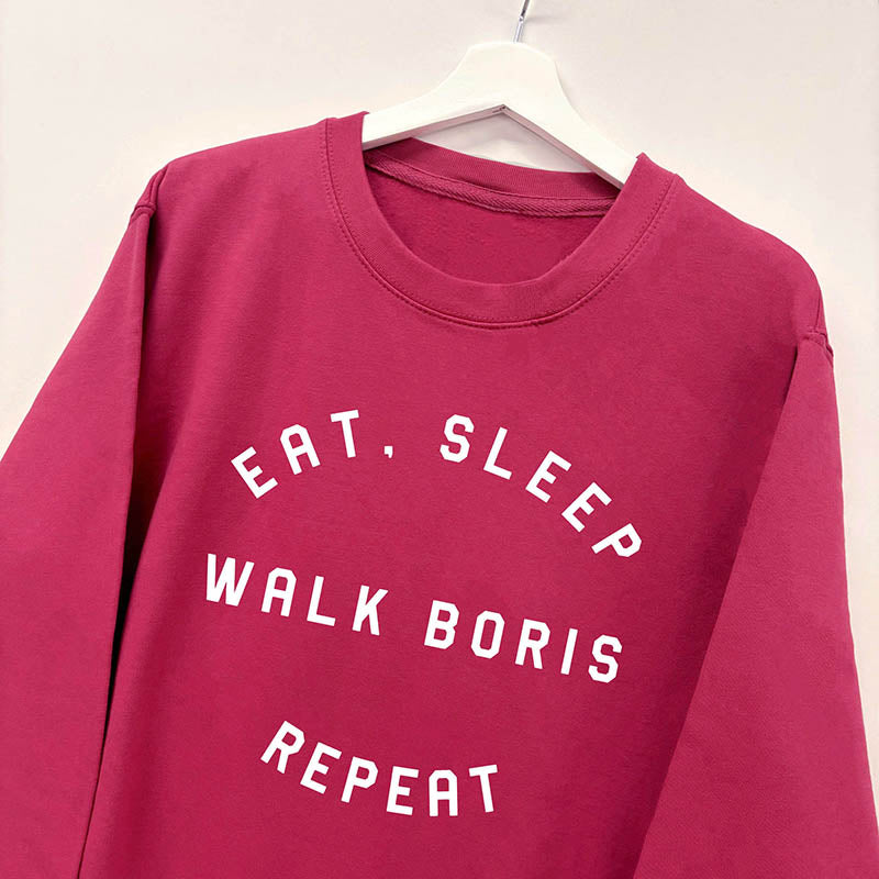 Personalised Eat Sleep Walk Dog Repeat Sweatshirt