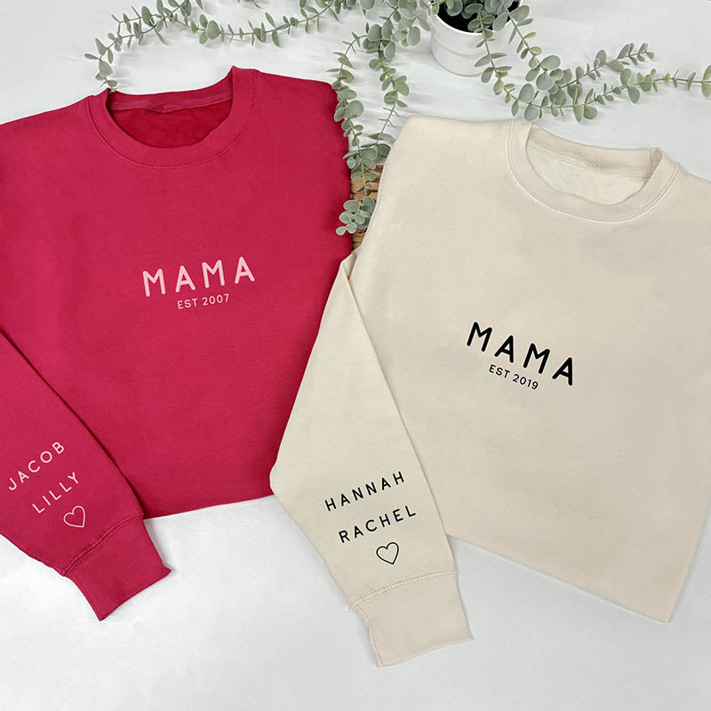 Personalised MAMA Est Sweatshirt