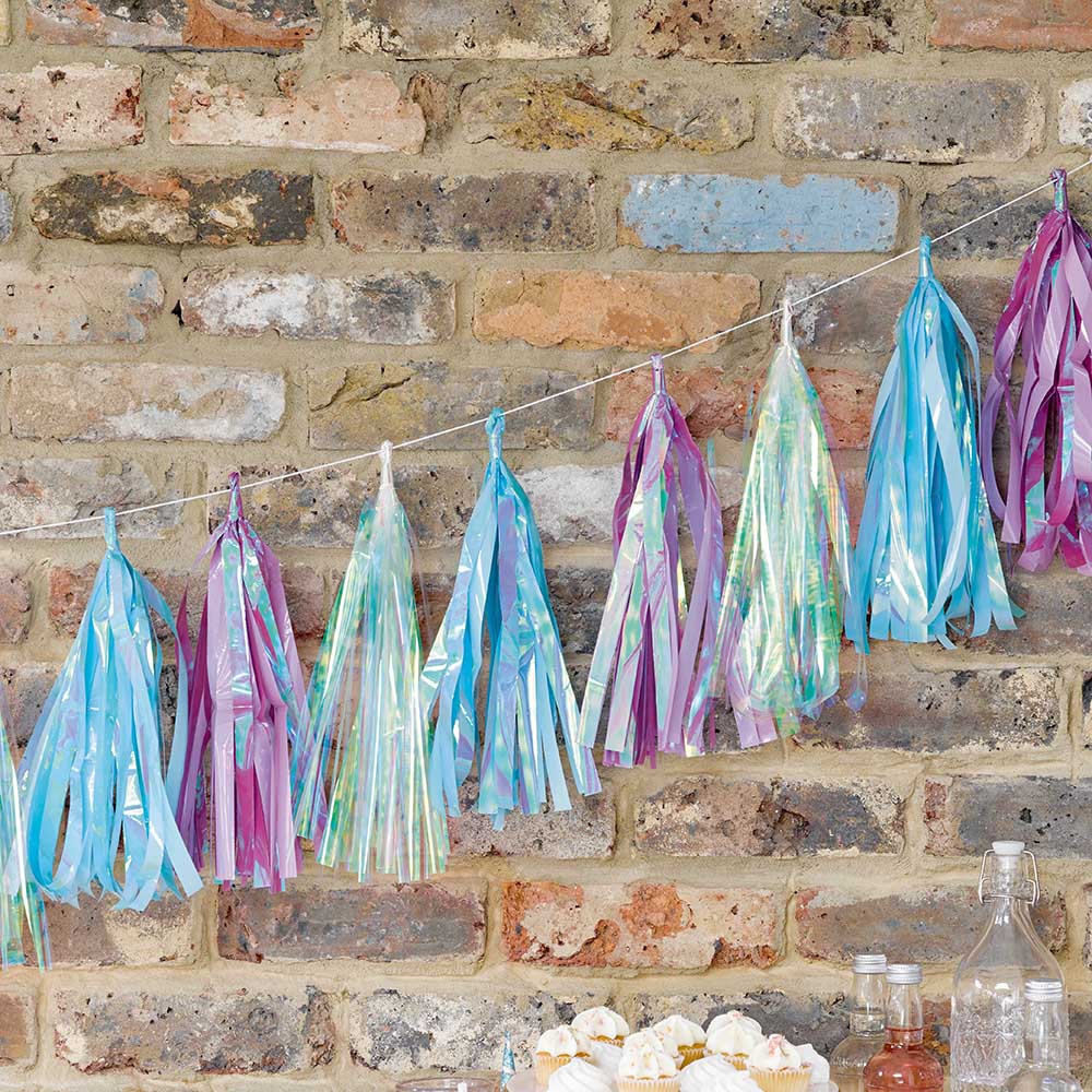 Iridescent Tassel Garland