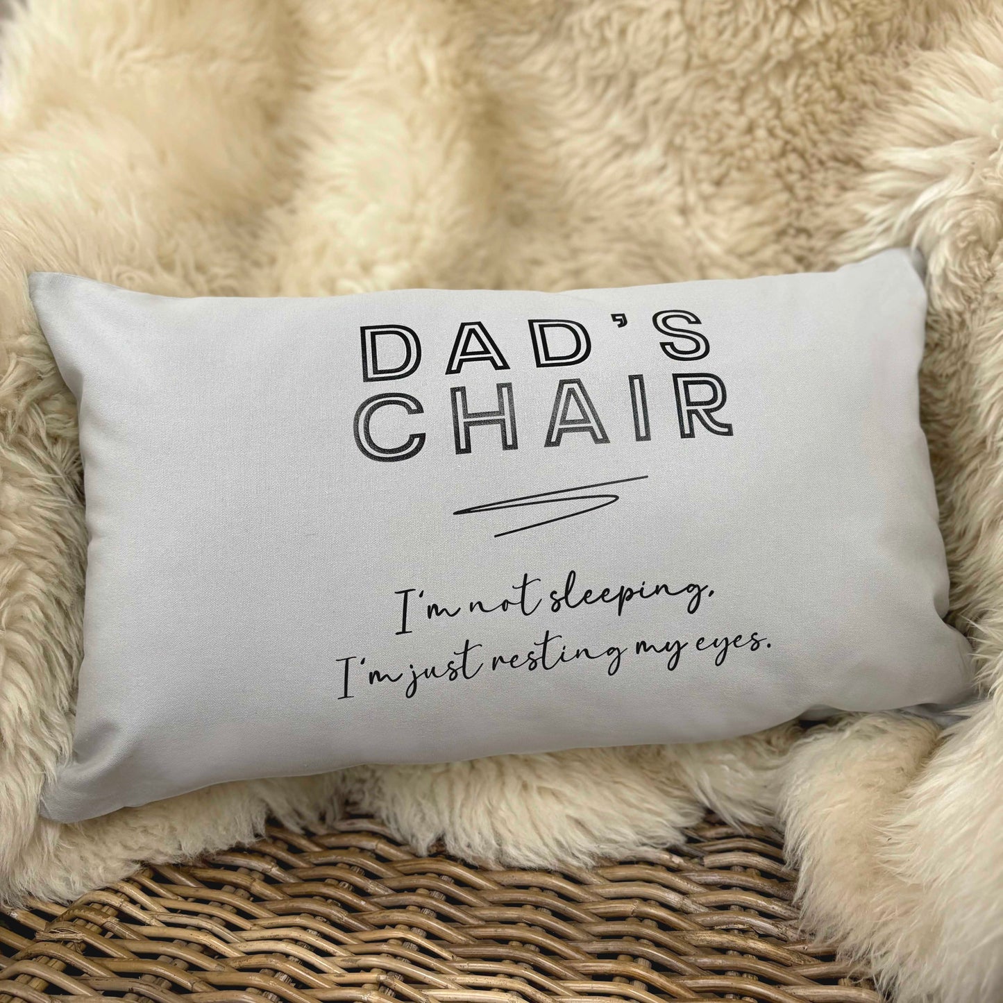 Personalised Cushion - I'm Not Sleeping, I'm Just Resting My Eyes