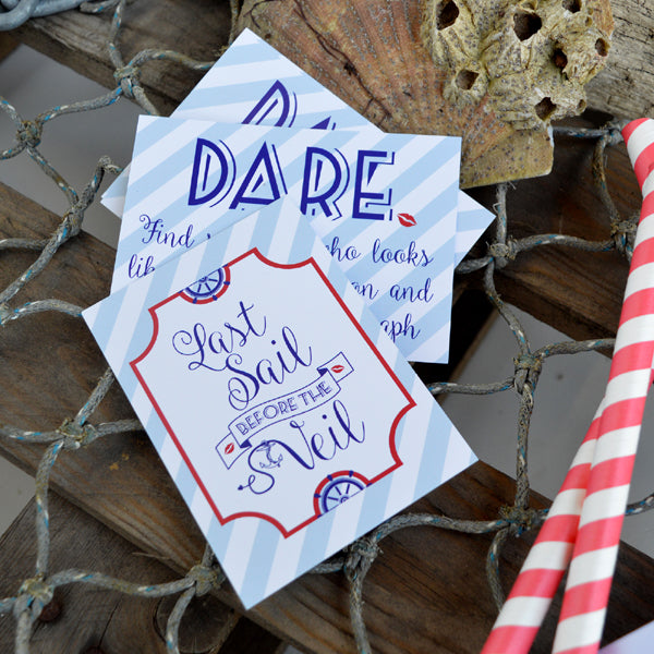 Sailor Hen Party Game Cards - Dares