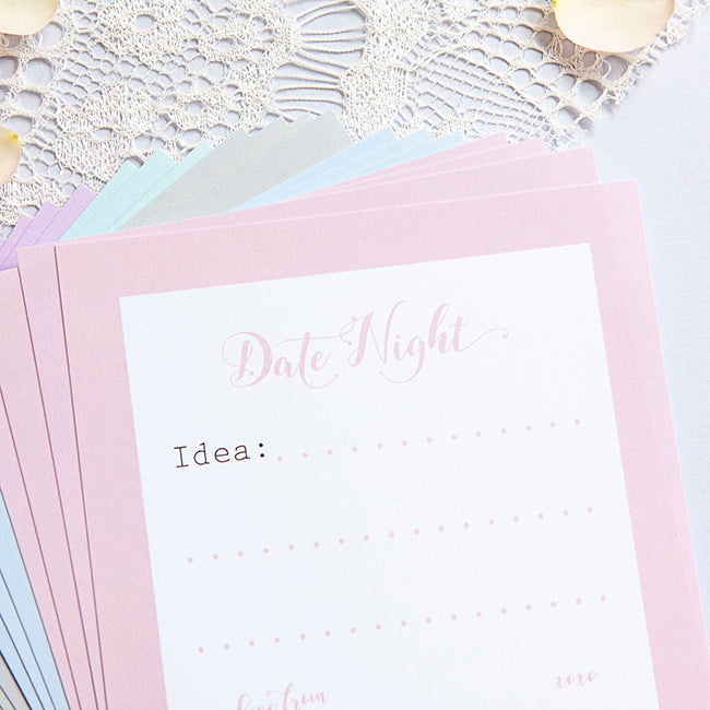 Pastel Bride Tribe Game Cards - Date Night Ideas