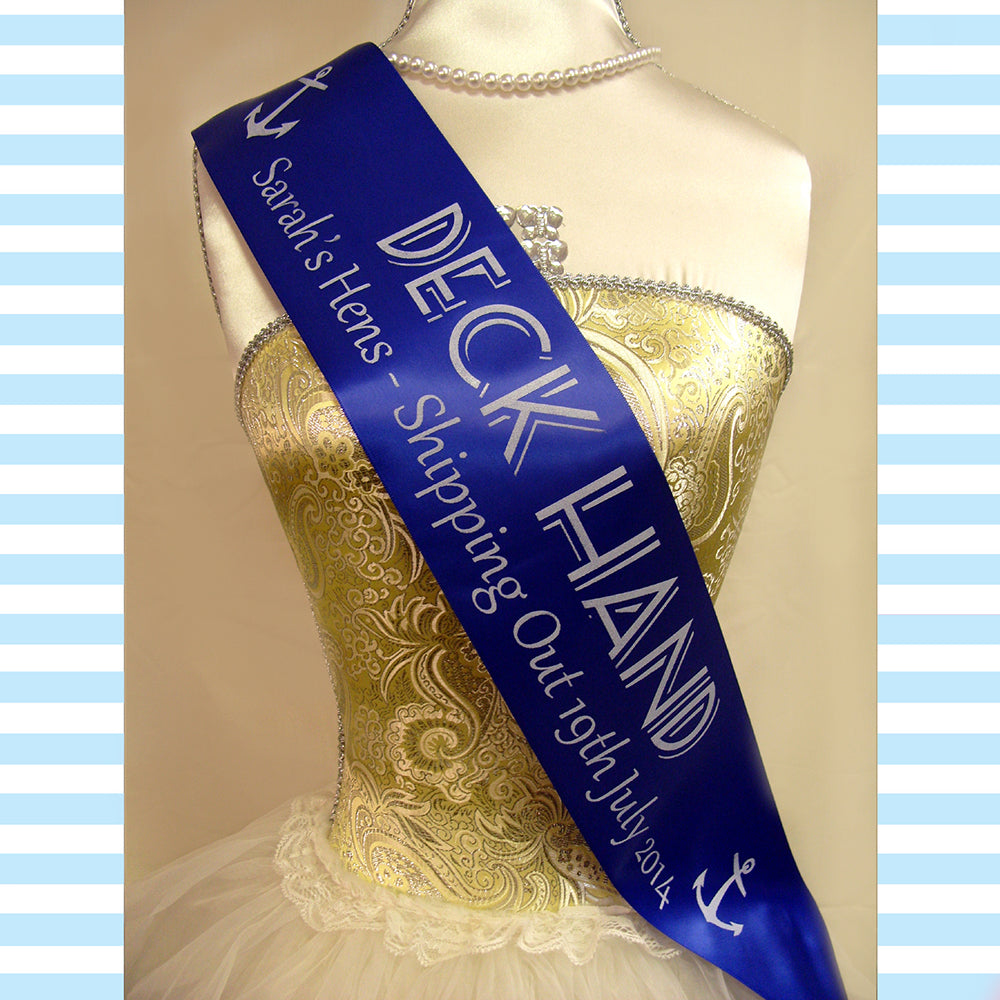 Sailor Theme Hen Night Sashes