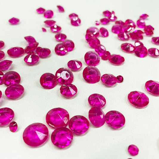 Deep Pink Table Crystals