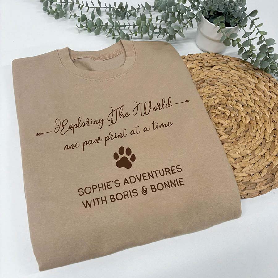 Personalised Dog Adventures Sweatshirt