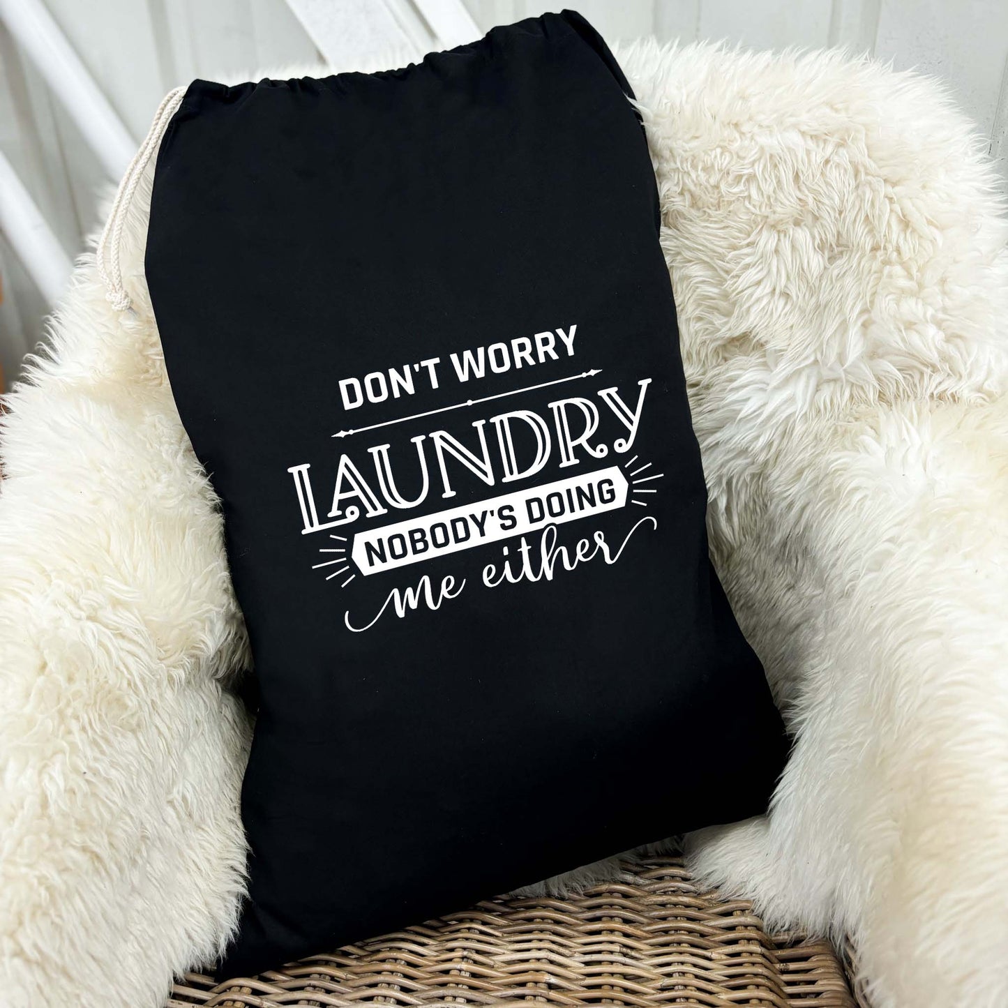 Drawstring Laundry Bag - Laundry Nobody's Doing