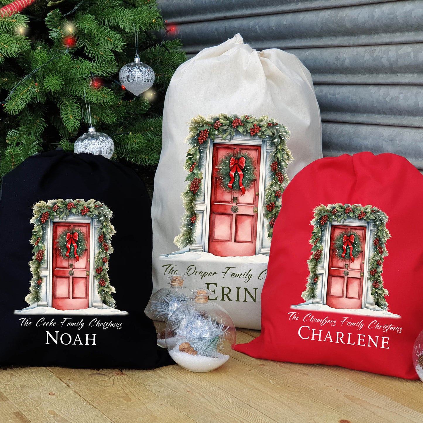 Christmas Door Gift Sack with Name