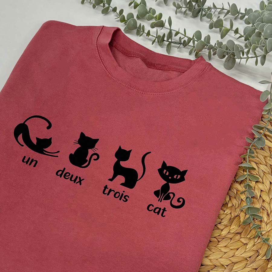 Un, Deux, Trois, Cat Sweatshirt