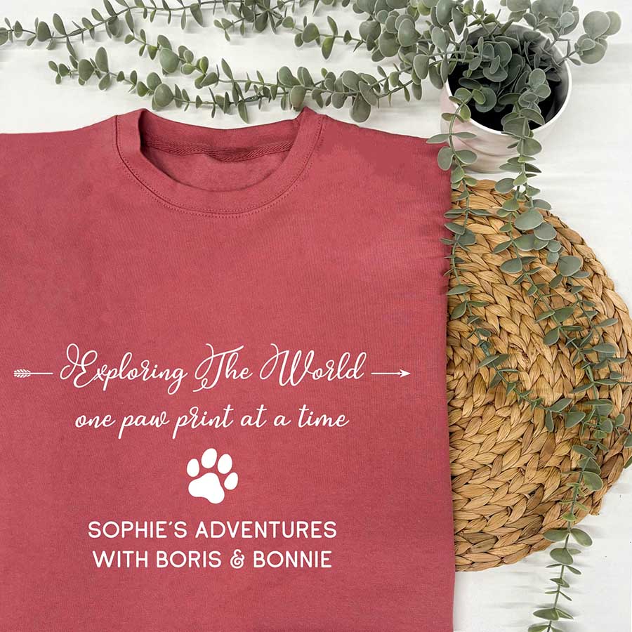 Personalised Dog Adventures Sweatshirt