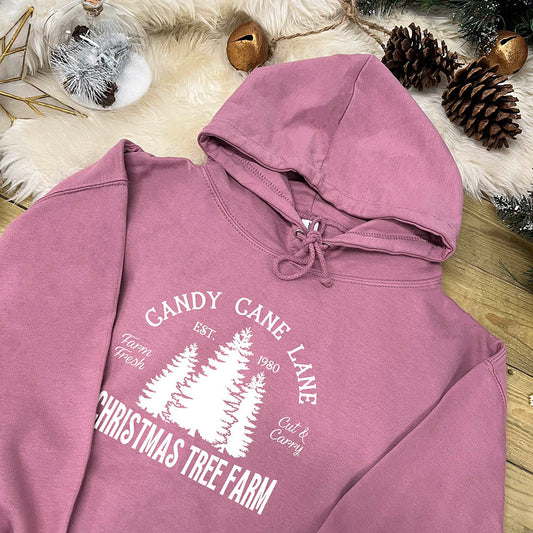 Personalised Family Christmas Hoodie - Christmas Tree Farm