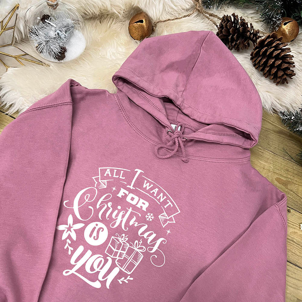 Couples Christmas Hoodie - All I Want For Christmas