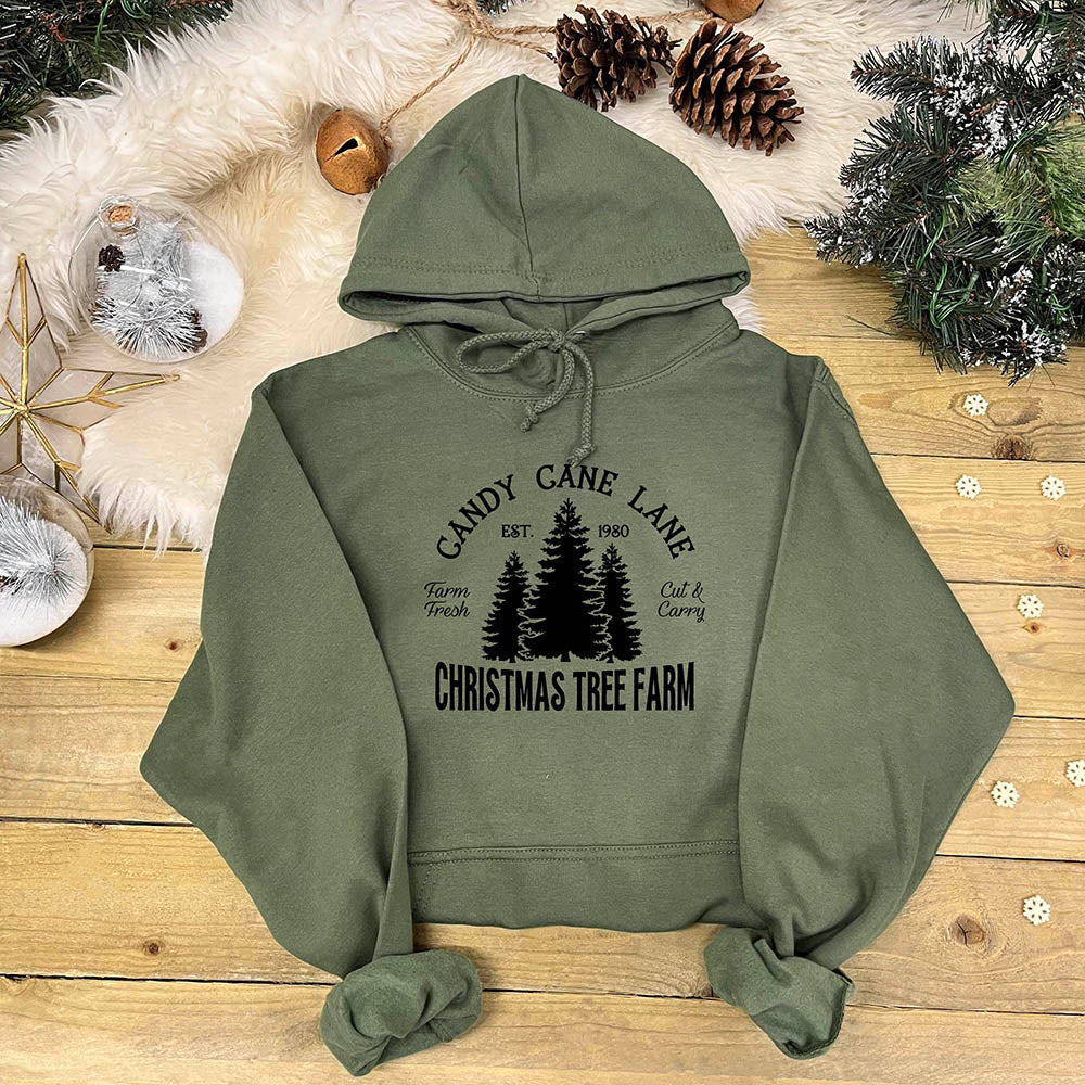 Personalised Family Christmas Hoodie - Christmas Tree Farm