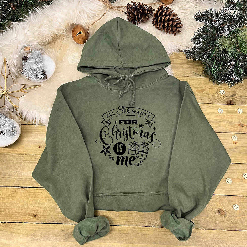 Couples Christmas Hoodie - All I Want For Christmas