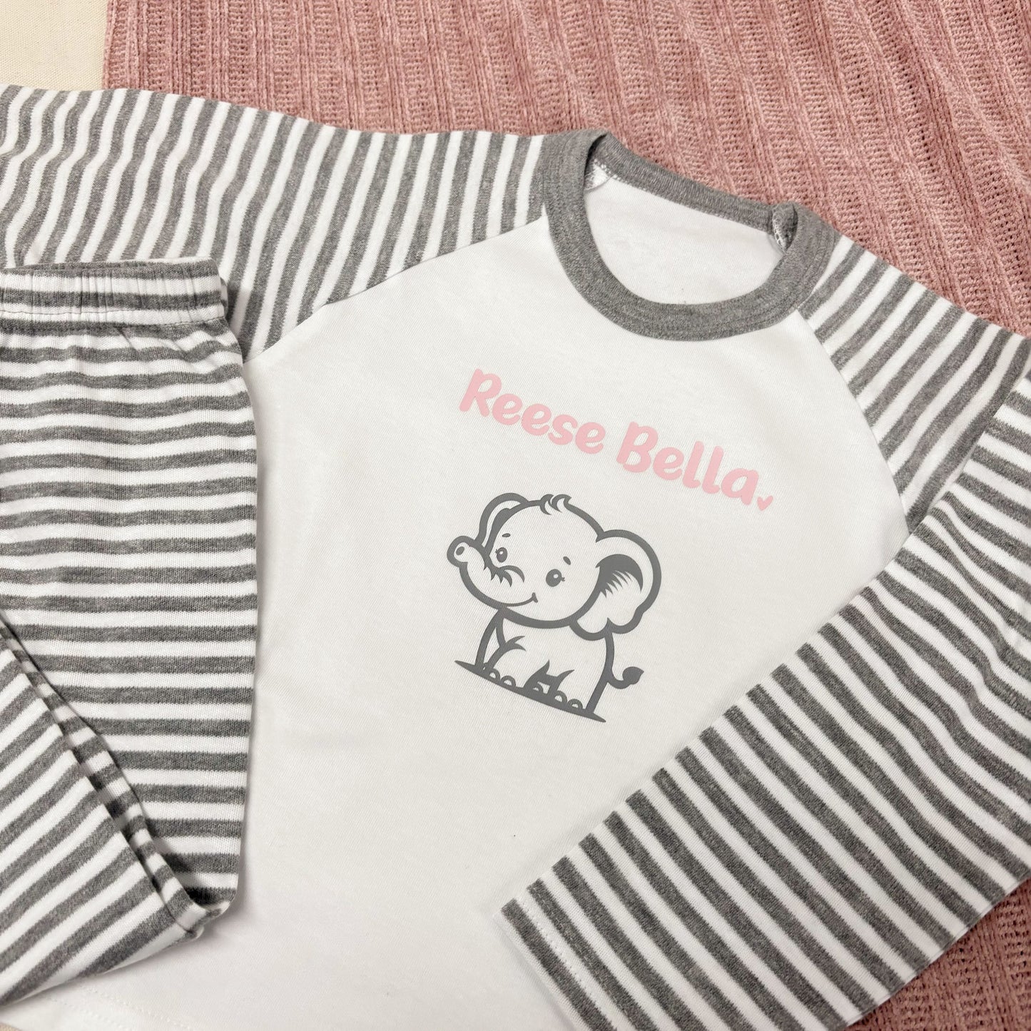 Children's Personalised Pyjamas - Elephant