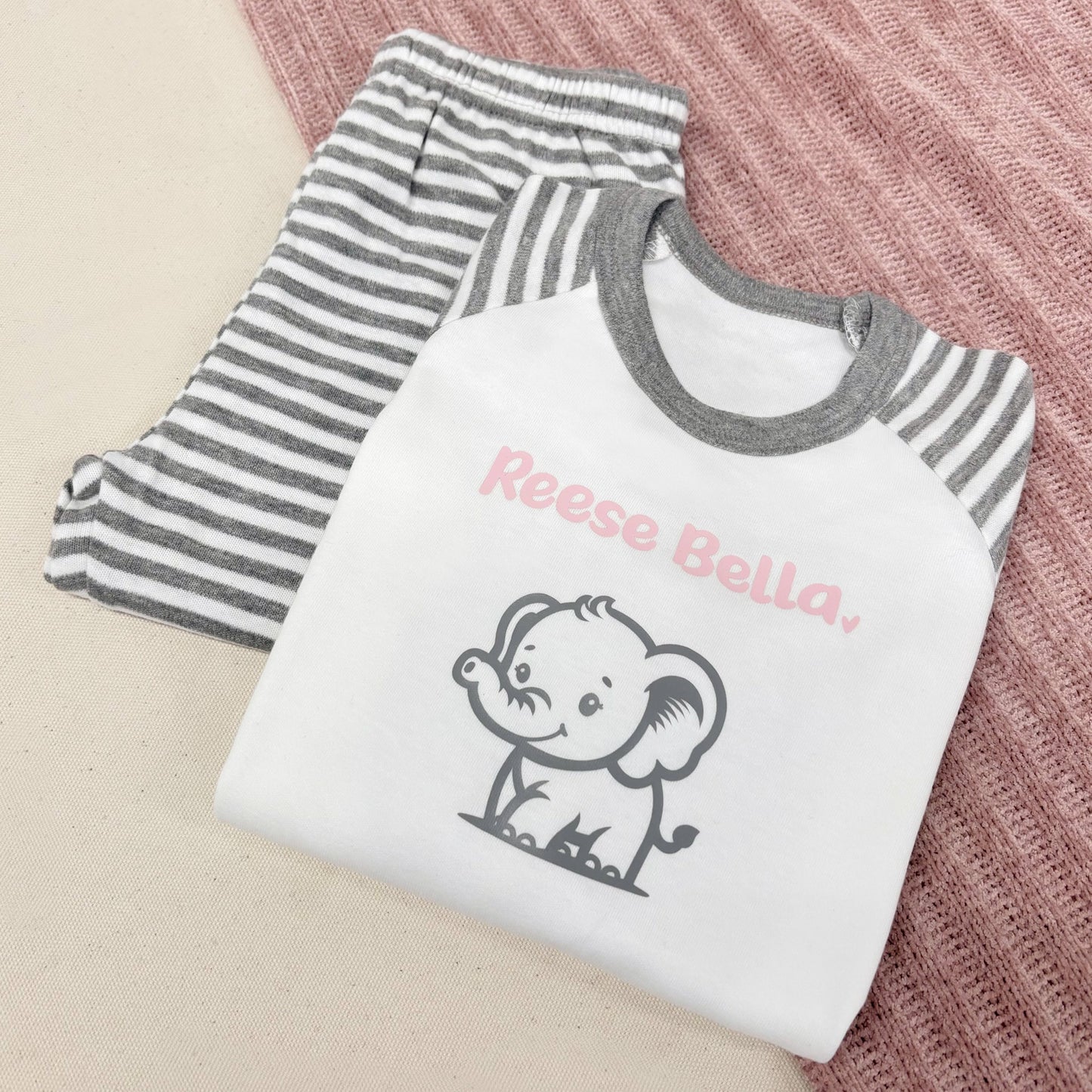 Children's Personalised Pyjamas - Elephant