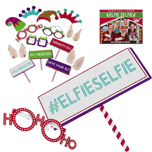 Elfie Selfie Christmas Photo Props