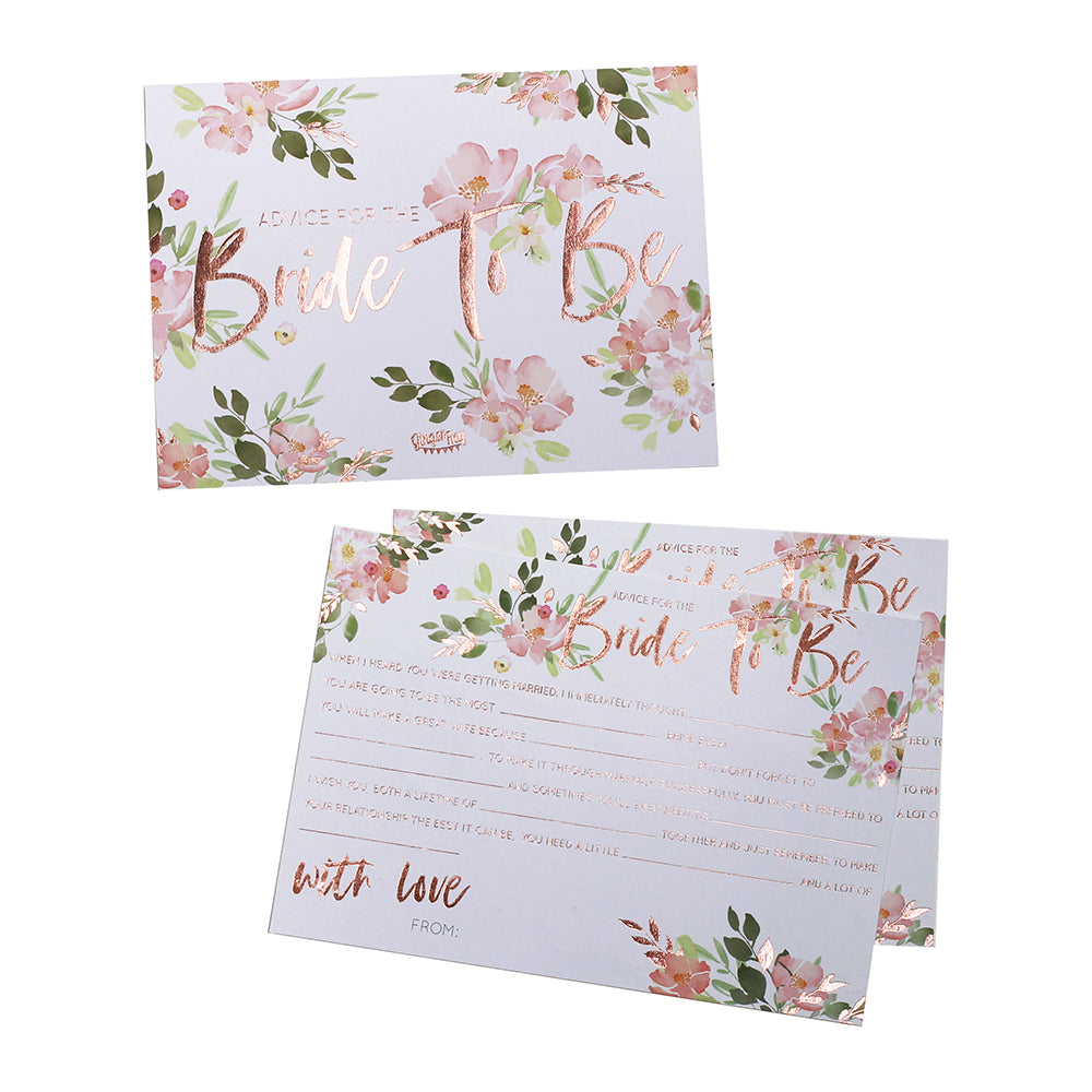 Floral Team Bride Advice for the Bride Cards