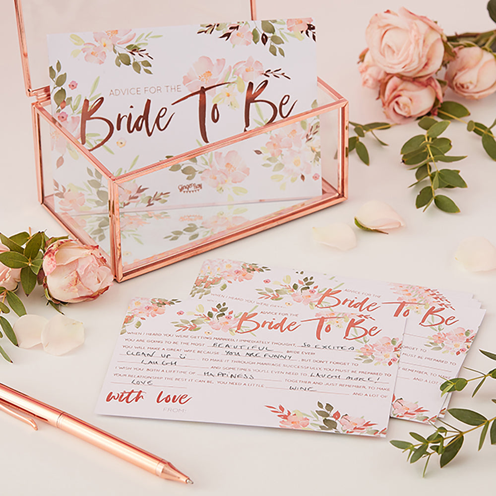 Floral Team Bride Advice for the Bride Cards