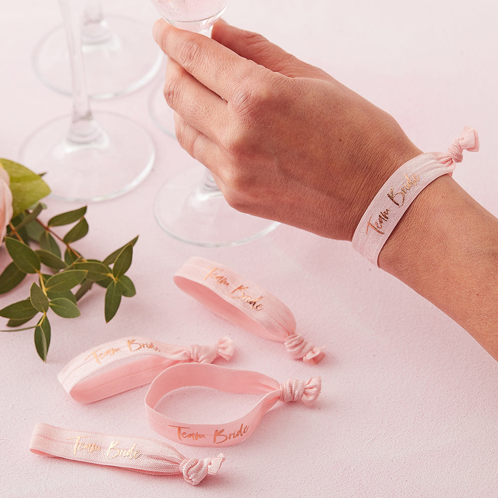 Floral Team Bride Hen Party Wristbands