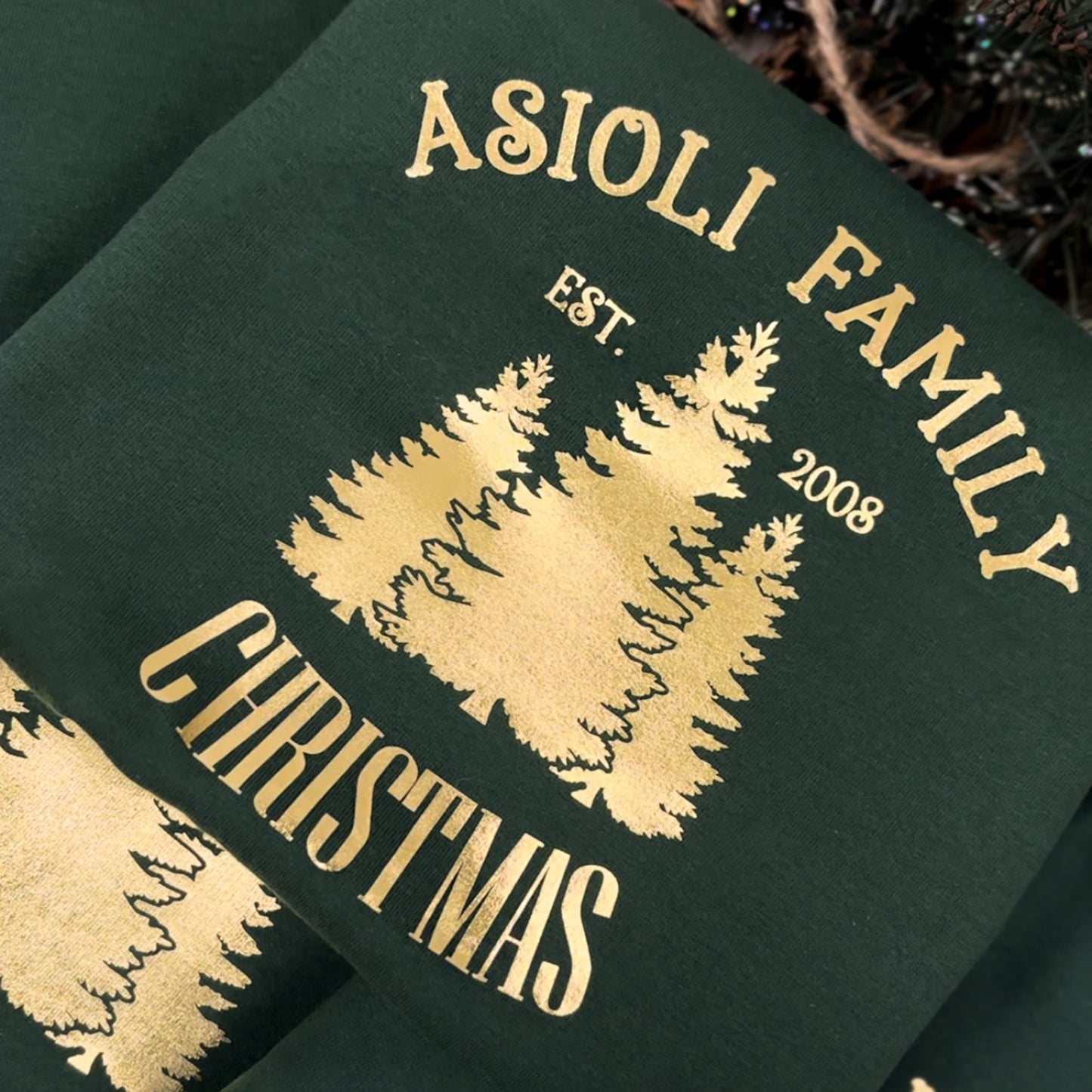 Personalised Family Christmas Hoodie - Christmas Tree Farm