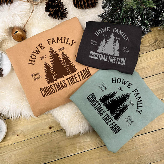 Personalised Family Christmas Jumper - Christmas Tree Farm