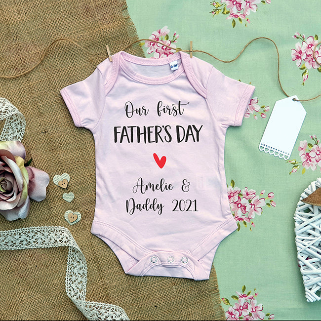 Personalised Baby Grow - Our First Father's Day